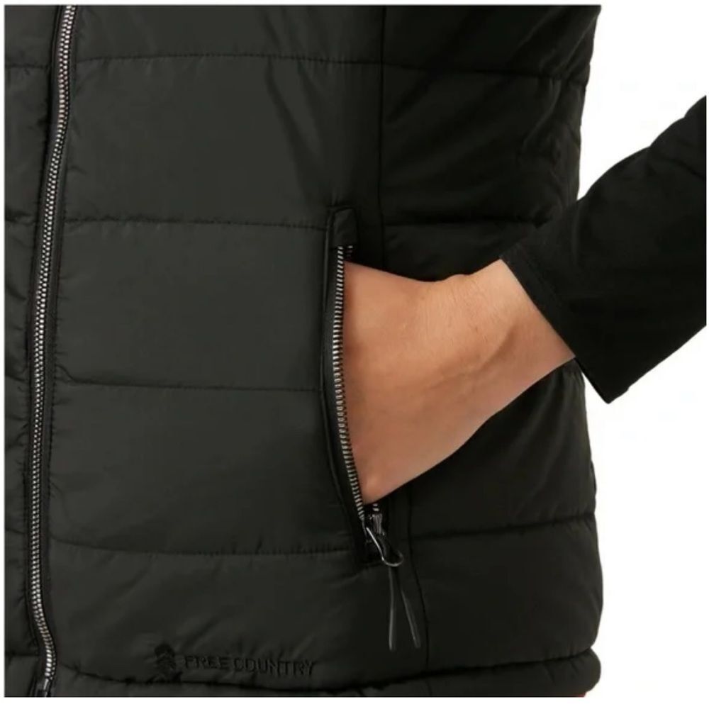 Free Country Cloud Lite Reversible Vest Women's Small S Black Red Plaid jacket - Picture 6 of 12